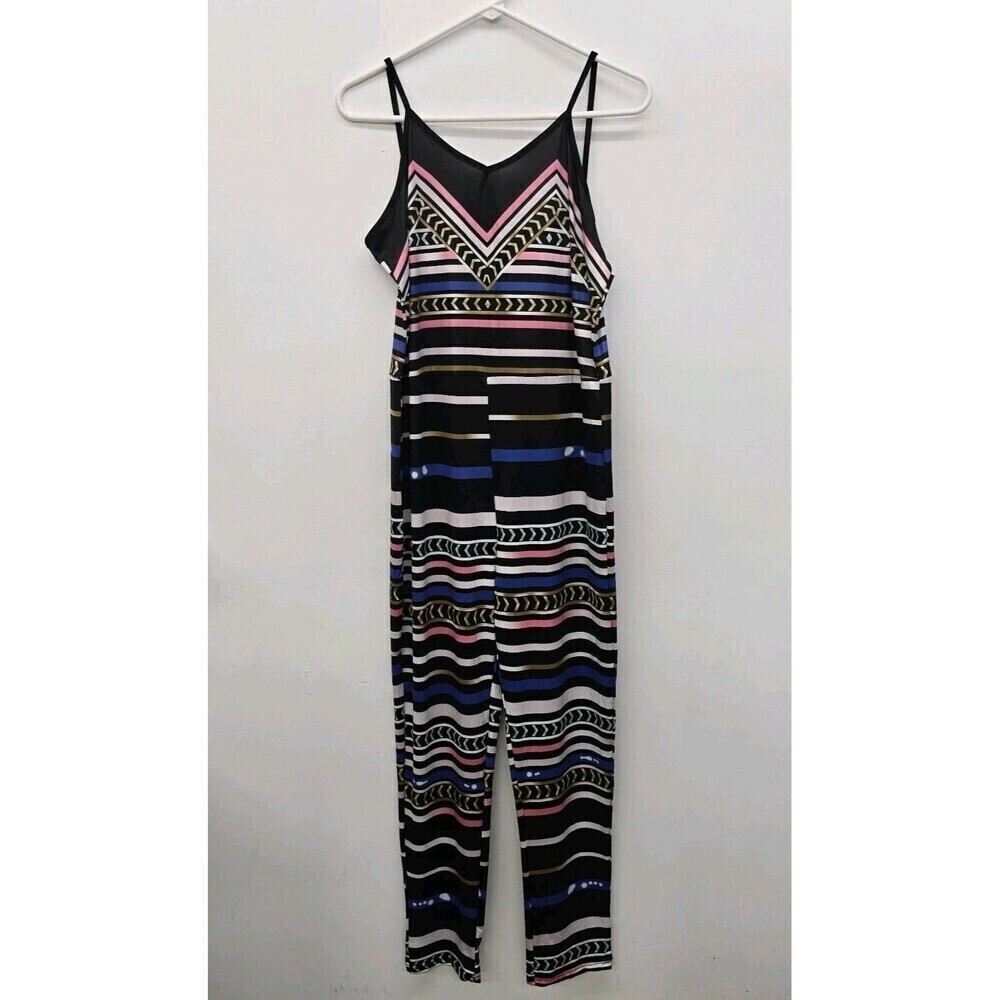 Unbranded Geometric Spaghetti Strap Romper - Medium (A39)